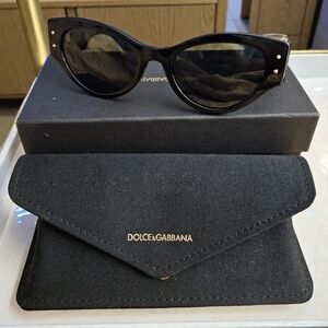 Dolce & Gabbana Black Cat-Eye Sunglasses